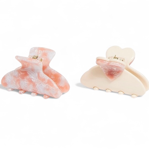 J. Crew Mini Heart Claw Hair Clips Set - Picture 6 of 6